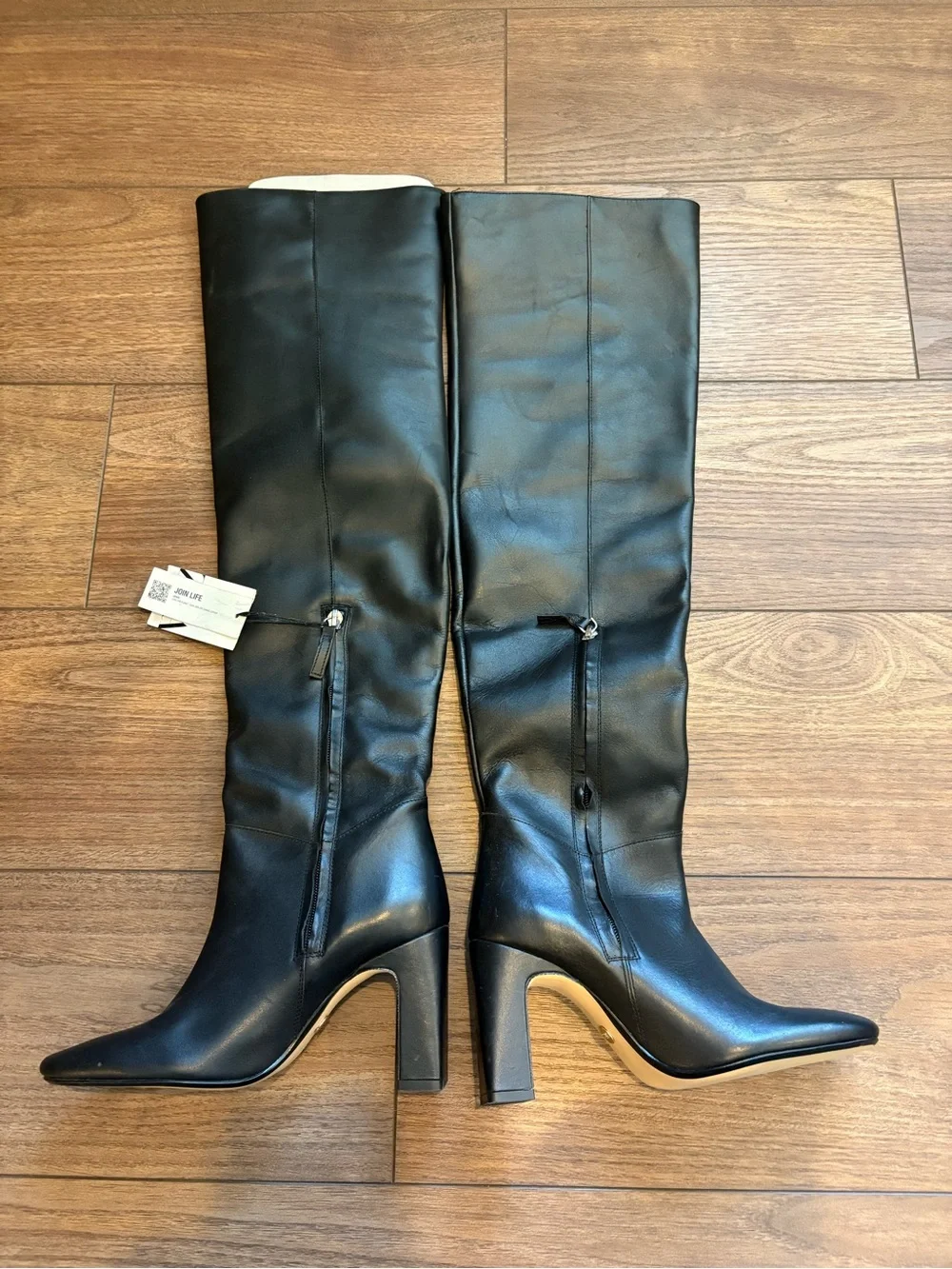 Zara Over The Knee Long Leather Boots